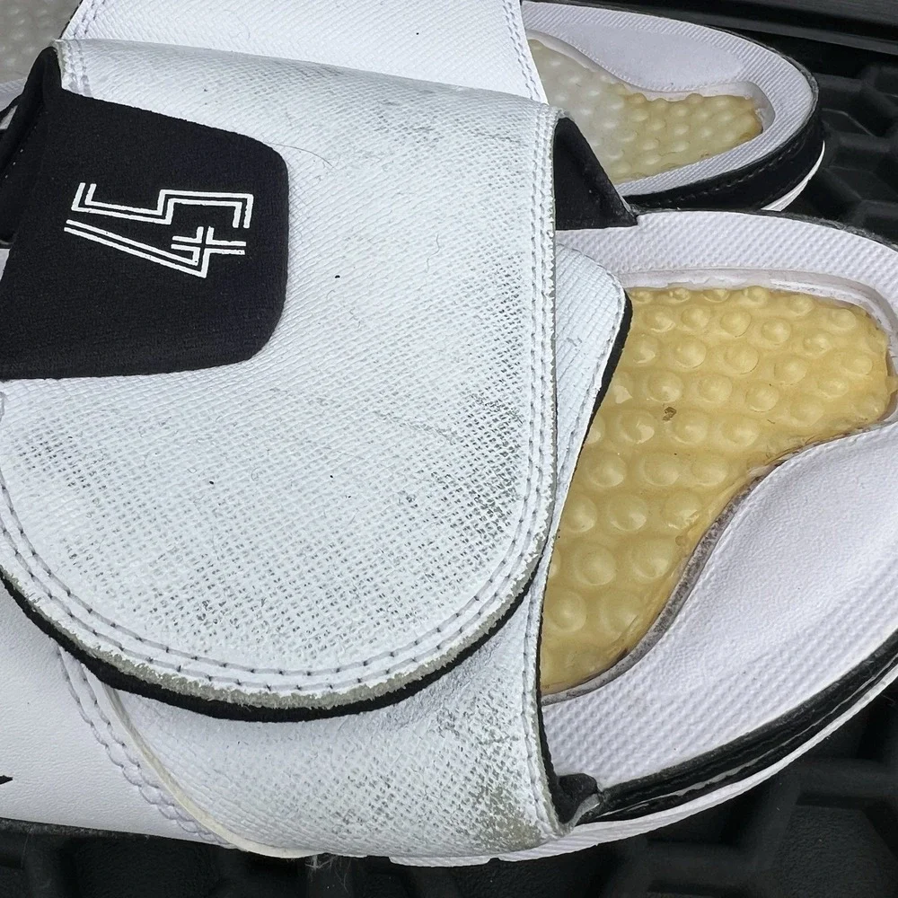 Nike Air Jordan Hydro 11 XI White Concord Space Jam #45 Slides Men's Size 13
